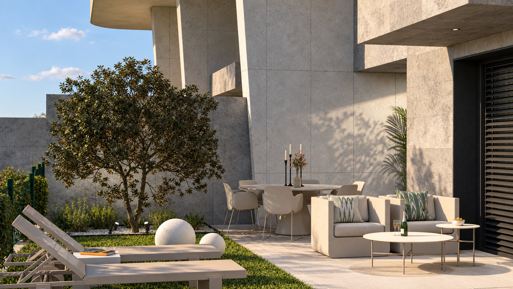 Visualización arquitectónica de un espacio contemporáneo 3